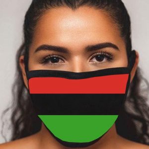 IMAGO RED-BLACK&GREEN_REWASH-ABLE BLACK FACE MASK